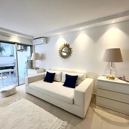 Bel Climatise Avec Piscine Et Parking A Juan Les Pins, A 5 Min Du Centre Et Plages - Fr-1-789-4 *